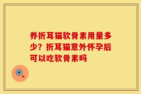 养折耳猫软骨素用量多少？折耳猫意外怀孕后可以吃软骨素吗