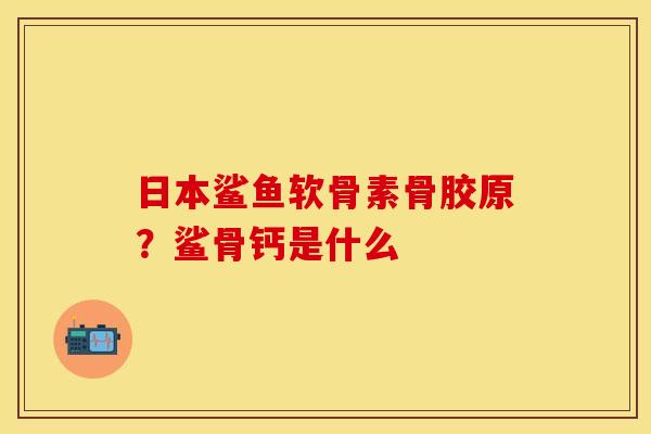 日本鲨鱼软骨素骨胶原？鲨骨钙是什么
