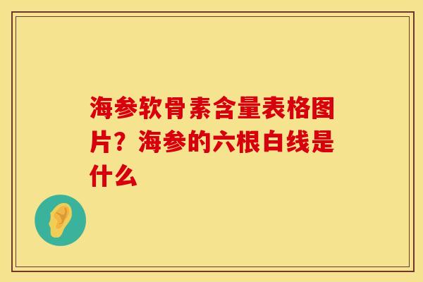 海参软骨素含量表格图片？海参的六根白线是什么