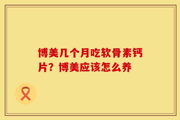 博美几个月吃软骨素钙片？博美应该怎么养
