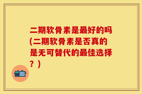 二期软骨素是最好的吗(二期软骨素是否真的是无可替代的最佳选择？)