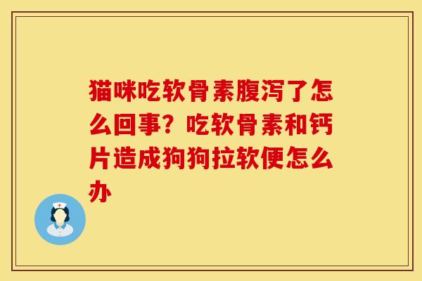 猫咪吃软骨素腹泻了怎么回事？吃软骨素和钙片造成狗狗拉软便怎么办