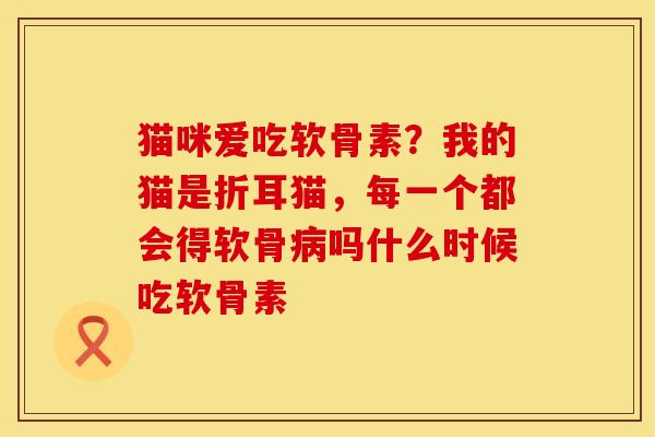 猫咪爱吃软骨素？我的猫是折耳猫，每一个都会得软骨病吗什么时候吃软骨素