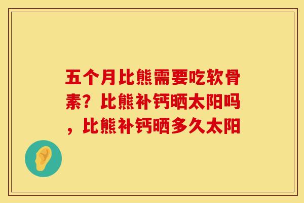 五个月比熊需要吃软骨素？比熊补钙晒太阳吗，比熊补钙晒多久太阳