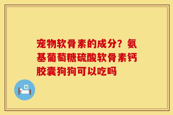 宠物软骨素的成分？氨基葡萄糖硫酸软骨素钙胶囊狗狗可以吃吗