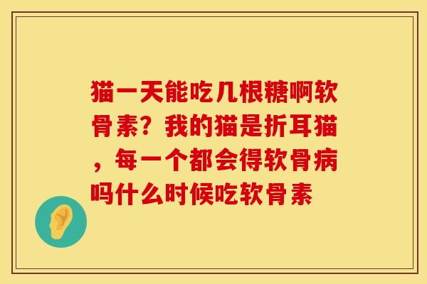 猫一天能吃几根糖啊软骨素?我的猫是折耳猫,每一个都会得软骨吗什么时候吃软骨素 猫一天能吃几根糖啊软骨素?我的猫是折耳猫,每一个都会得软骨吗什么时候吃软骨素