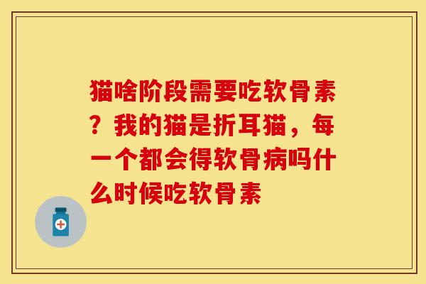 猫啥阶段需要吃软骨素？我的猫是折耳猫，每一个都会得软骨病吗什么时候吃软骨素
