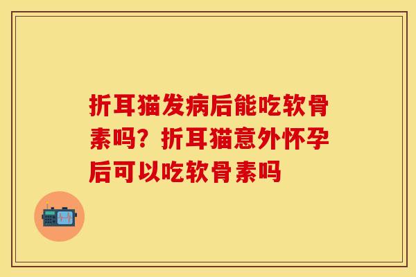折耳猫发病后能吃软骨素吗？折耳猫意外怀孕后可以吃软骨素吗