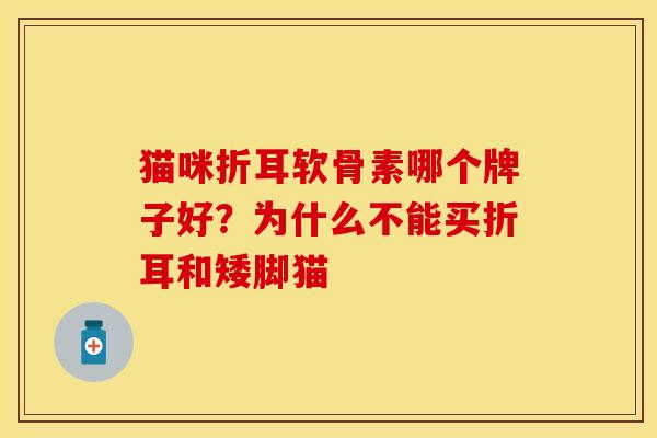 猫咪折耳软骨素哪个牌子好？为什么不能买折耳和矮脚猫