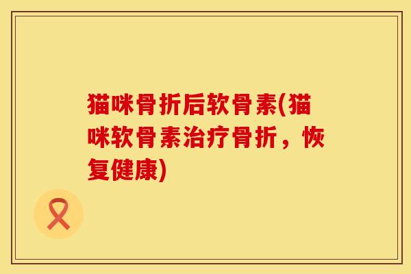 猫咪骨折后软骨素(猫咪软骨素治疗骨折，恢复健康)