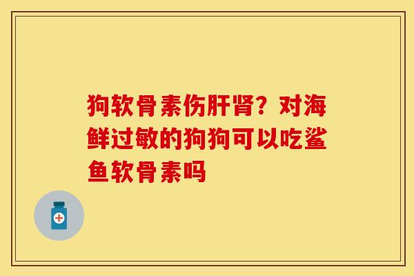 狗软骨素伤肝肾？对海鲜过敏的狗狗可以吃鲨鱼软骨素吗