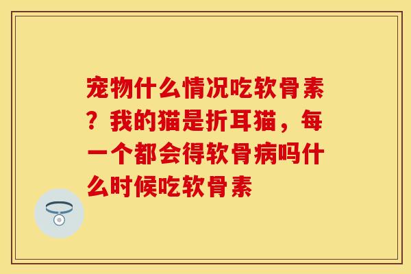 宠物什么情况吃软骨素?我的猫是折耳猫,每一个都会得软骨吗什么时候吃软骨素 宠物什么情况吃软骨素?我的猫是折耳猫,每一个都会得软骨吗什么时候吃软骨素
