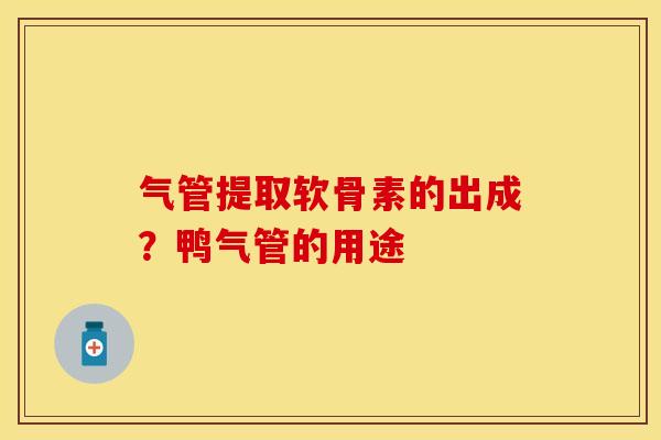 气管提取软骨素的出成？鸭气管的用途