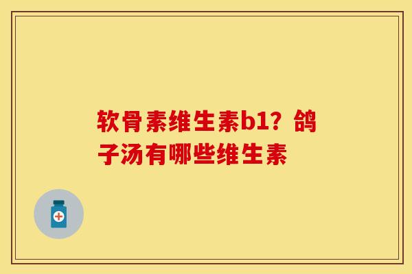 软骨素维生素b1？鸽子汤有哪些维生素