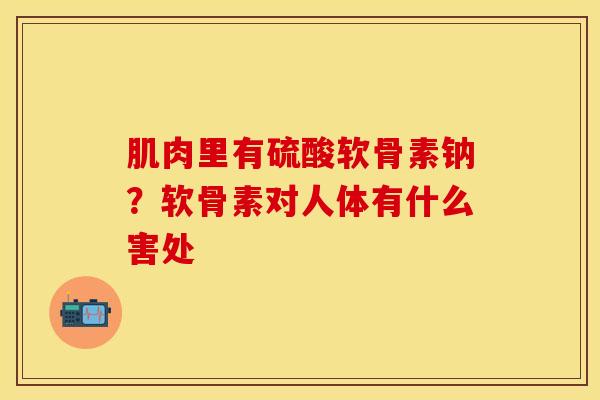 肌肉里有硫酸软骨素钠？软骨素对人体有什么害处