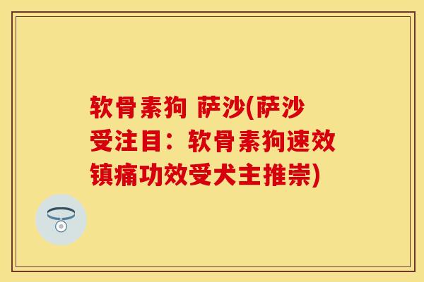 软骨素狗 萨沙(萨沙受注目：软骨素狗速效镇痛功效受犬主推崇)