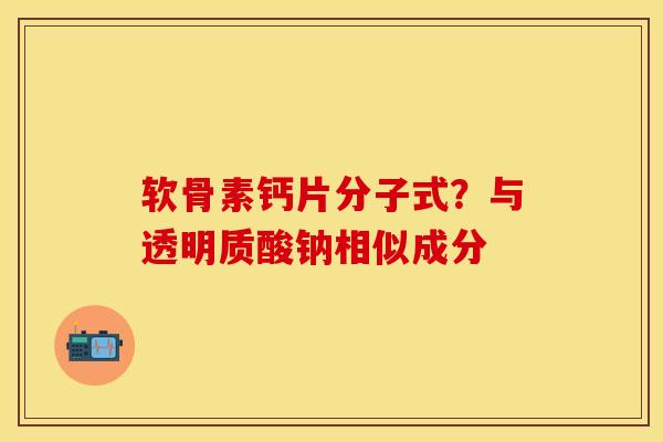 软骨素钙片分子式？与透明质酸钠相似成分