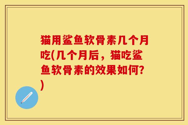 猫用鲨鱼软骨素几个月吃(几个月后,猫吃鲨鱼软骨素的效果如何?)