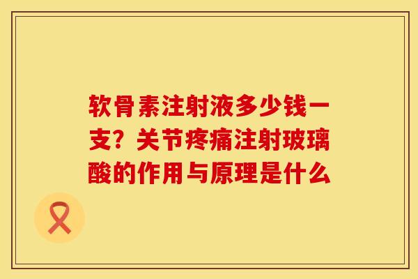 软骨素注射液多少钱一支？关节疼痛注射玻璃酸的作用与原理是什么
