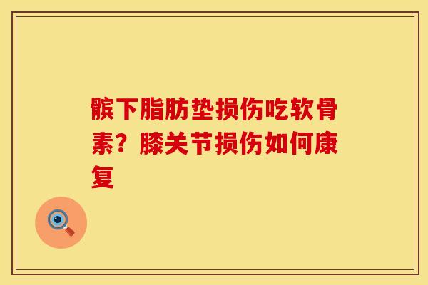 髌下脂肪垫损伤吃软骨素？膝关节损伤如何康复