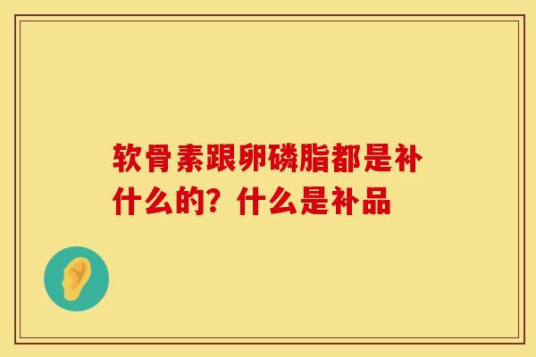 软骨素跟卵磷脂都是补什么的？什么是补品