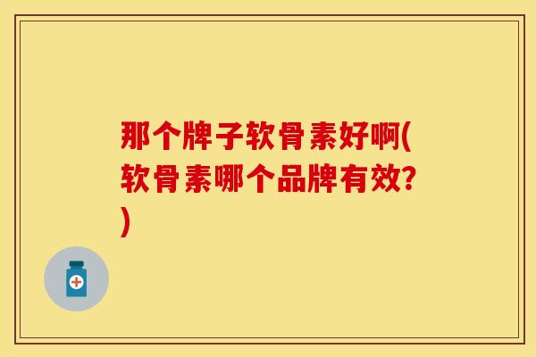那个牌子软骨素好啊(软骨素哪个品牌有效？)