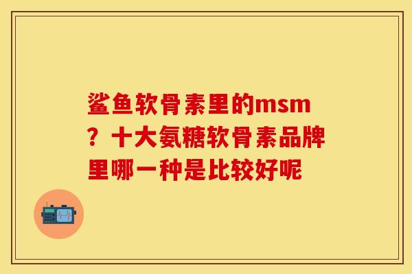鲨鱼软骨素里的msm?十大氨糖软骨素品牌里哪一种是比较好呢 鲨鱼软骨素里的msm?十大氨糖软骨素品牌里哪一种是比较好呢