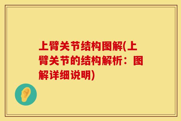上臂关节结构图解(上臂关节的结构解析：图解详细说明)