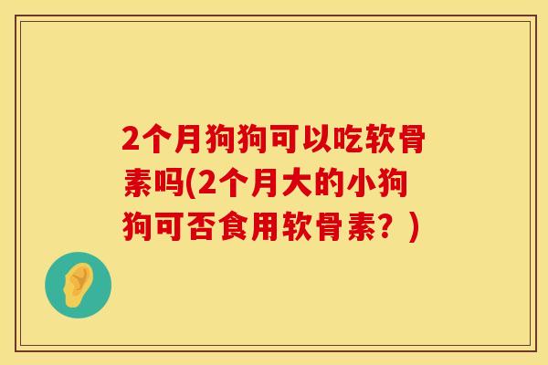 2个月狗狗可以吃软骨素吗(2个月大的小狗狗可否食用软骨素？)