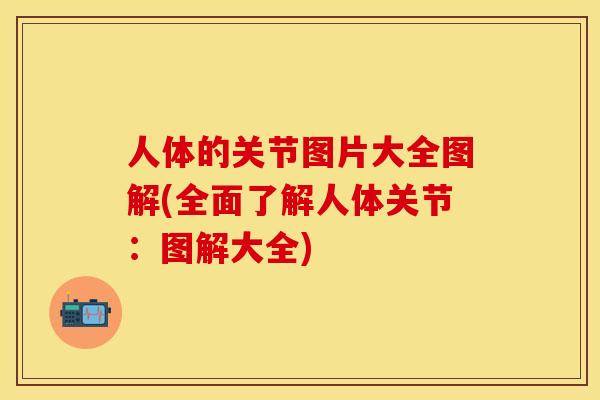 人体的关节图片大全图解(全面了解人体关节：图解大全)
