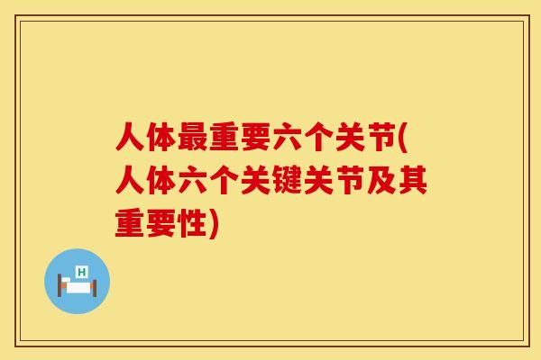 人体最重要六个关节(人体六个关键关节及其重要性)