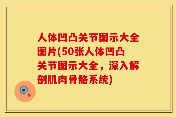 人体凹凸关节图示大全图片(50张人体凹凸关节图示大全，深入解剖肌肉骨骼系统)