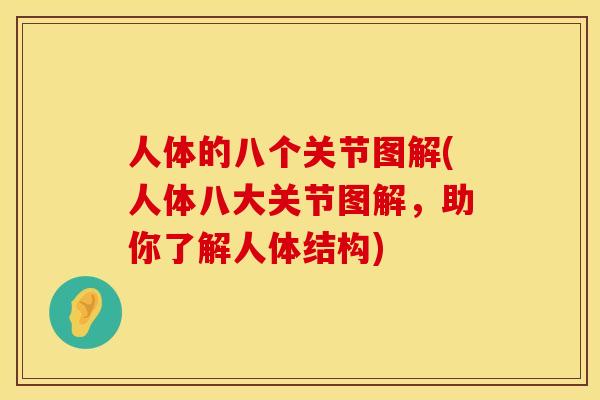人体的八个关节图解(人体八大关节图解，助你了解人体结构)