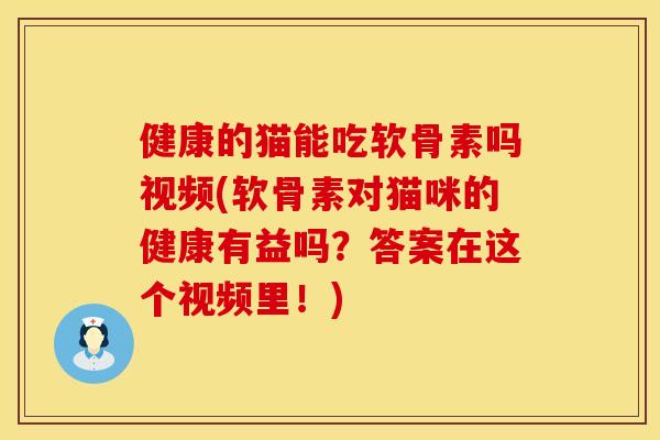 健康的猫能吃软骨素吗视频(软骨素对猫咪的健康有益吗？答案在这个视频里！)