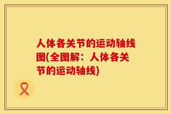 人体各关节的运动轴线图(全图解：人体各关节的运动轴线)