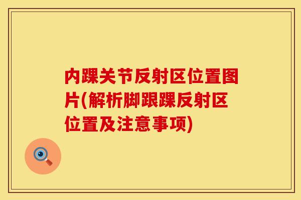 内踝关节反射区位置图片(解析脚跟踝反射区位置及注意事项)