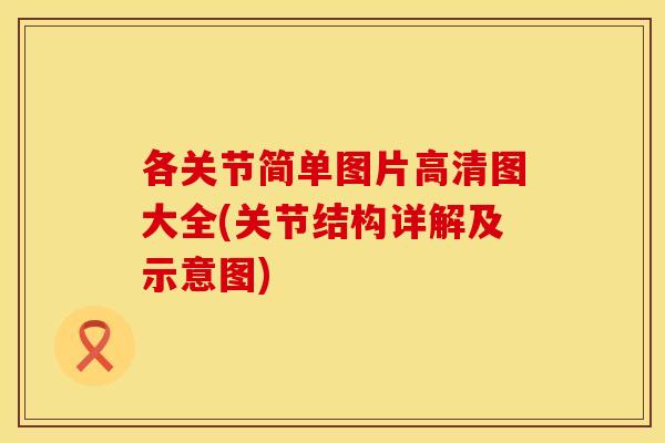 各关节简单图片高清图大全(关节结构详解及示意图)