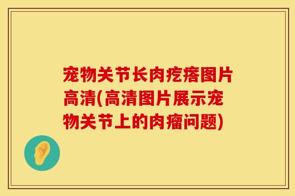 宠物关节长肉疙瘩图片高清(高清图片展示宠物关节上的肉瘤问题)