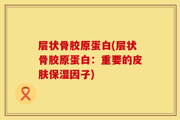 层状骨胶原蛋白(层状骨胶原蛋白：重要的皮肤保湿因子)