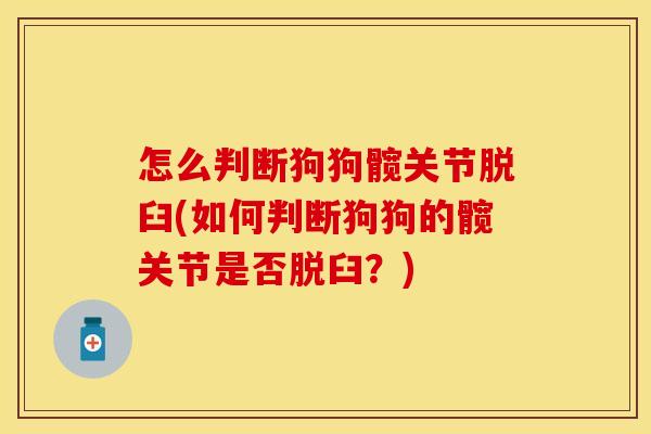怎么判断狗狗髋关节脱臼(如何判断狗狗的髋关节是否脱臼？)