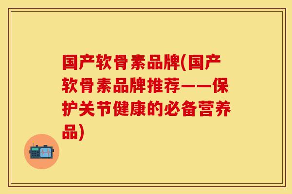 国产软骨素品牌(国产软骨素品牌推荐——保护关节健康的必备营养品)
