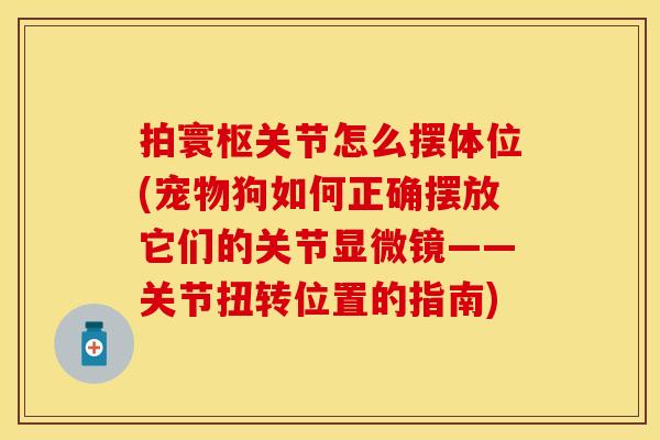 拍寰枢关节怎么摆体位(宠物狗如何正确摆放它们的关节显微镜——关节扭转位置的指南)