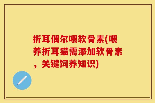 折耳偶尔喂软骨素(喂养折耳猫需添加软骨素，关键饲养知识)