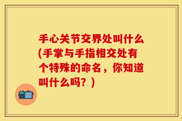 手心关节交界处叫什么(手掌与手指相交处有个特殊的命名，你知道叫什么吗？)