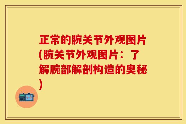 正常的腕关节外观图片(腕关节外观图片：了解腕部解剖构造的奥秘)