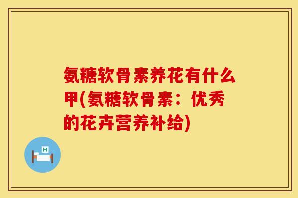 氨糖软骨素养花有什么甲(氨糖软骨素：优秀的花卉营养补给)