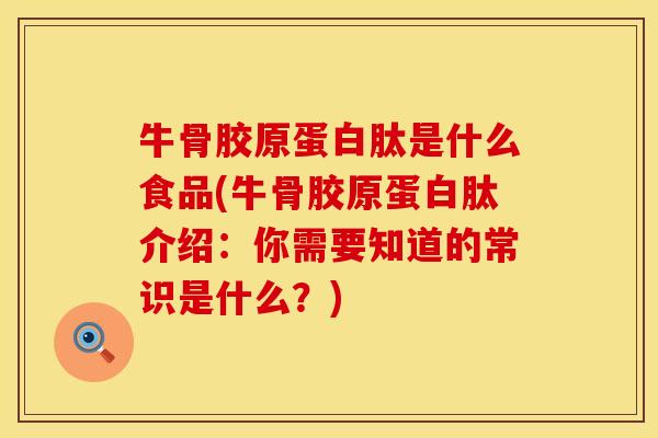 牛骨胶原蛋白肽是什么食品(牛骨胶原蛋白肽介绍：你需要知道的常识是什么？)