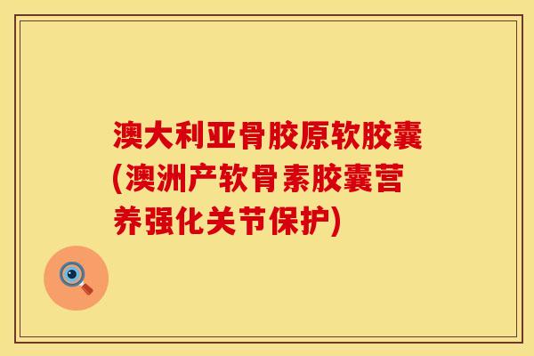 澳大利亚骨胶原软胶囊(澳洲产软骨素胶囊营养强化关节保护)
