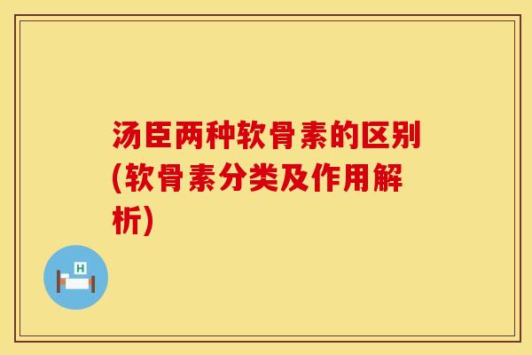 汤臣两种软骨素的区别(软骨素分类及作用解析)