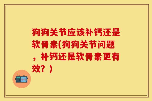 狗狗关节应该补钙还是软骨素(狗狗关节问题，补钙还是软骨素更有效？)